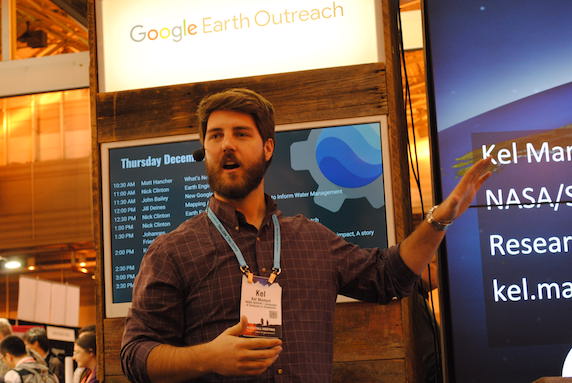 Kel Markert at the Google Booth