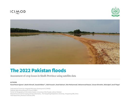 screenshot of the 2022 Pakistan floods report on ICIMOD's site