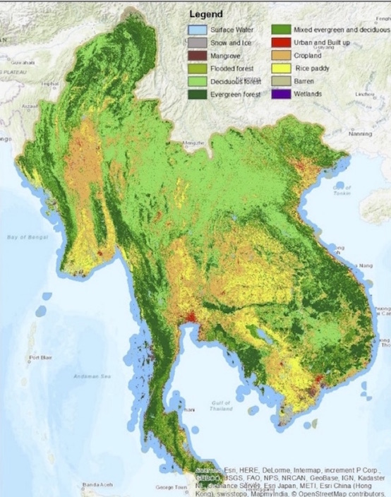 SERVIR-Mekong map of regional land cover