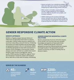 screenshot of a gender and climate action infographic
