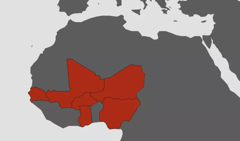 West Africa Regional Hub map